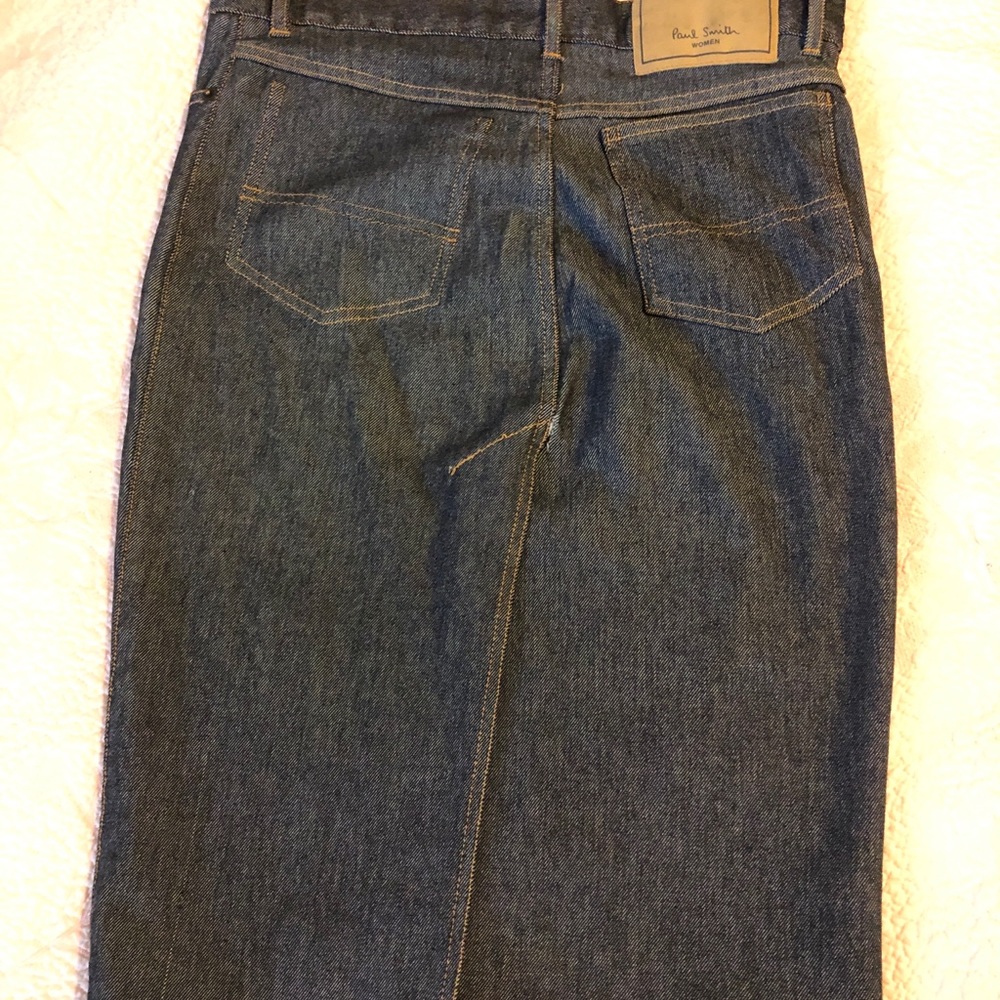Vintage Paul Smith Dark Blue Denim Pencil Skirt